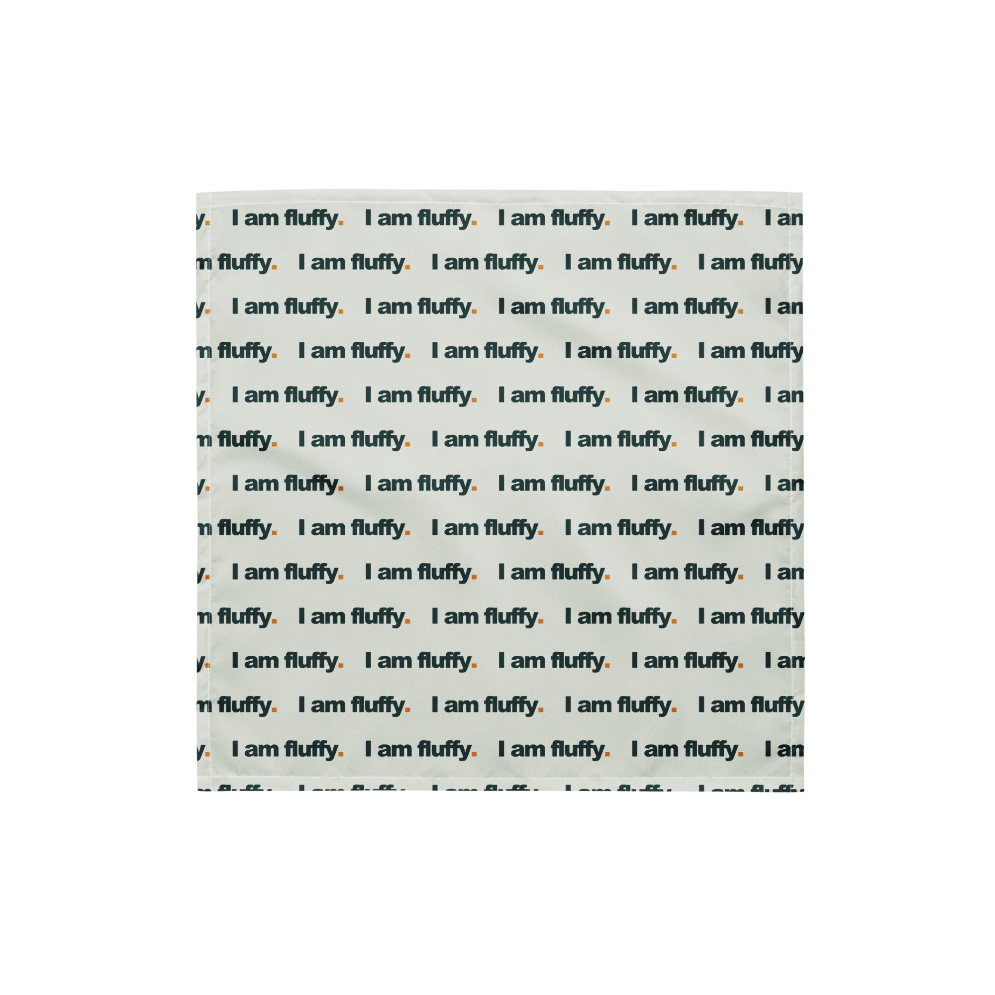 I am fluffy bandana, sage, fladt produktfoto