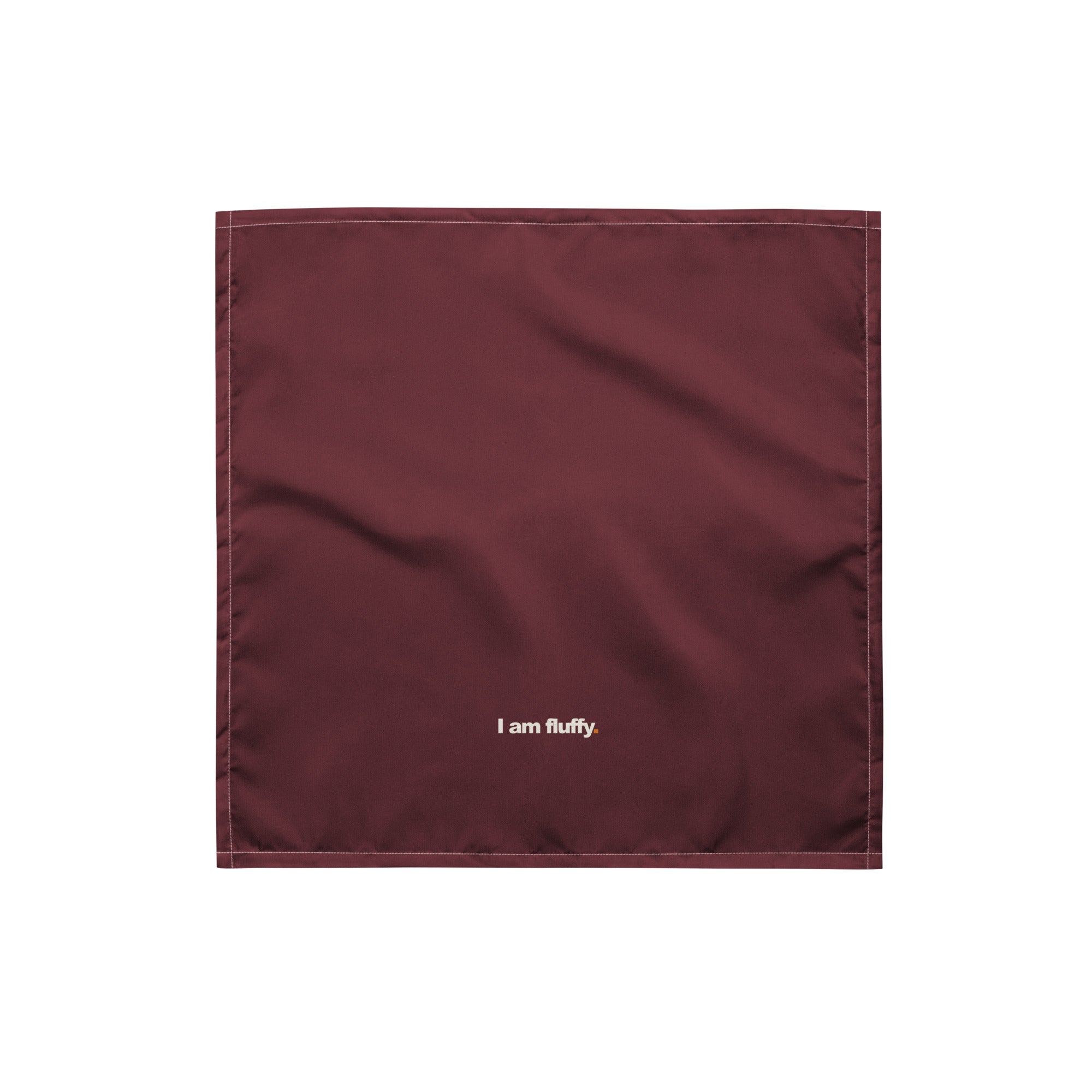I am fluffy bandana, ensfarvet i bordeaux
