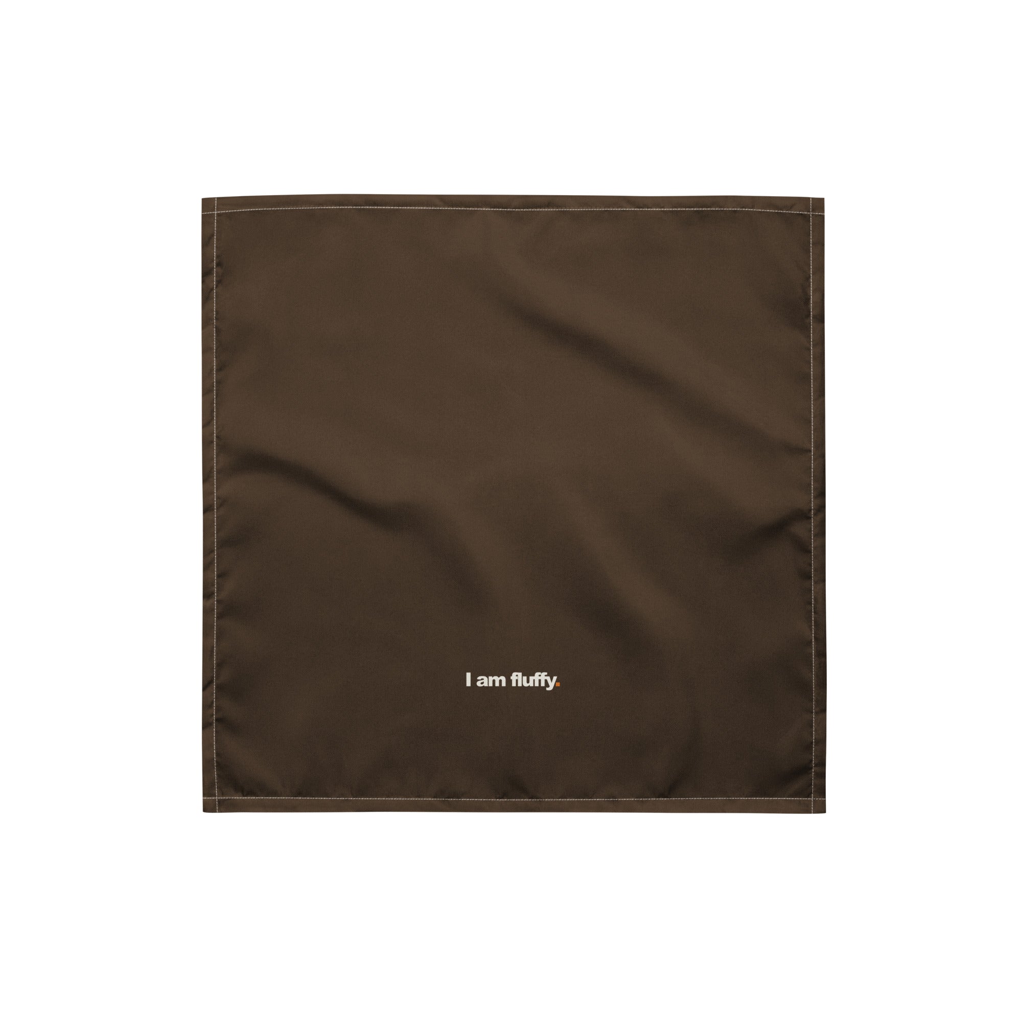 I am fluffy bandana, ensfarvet i chokolade