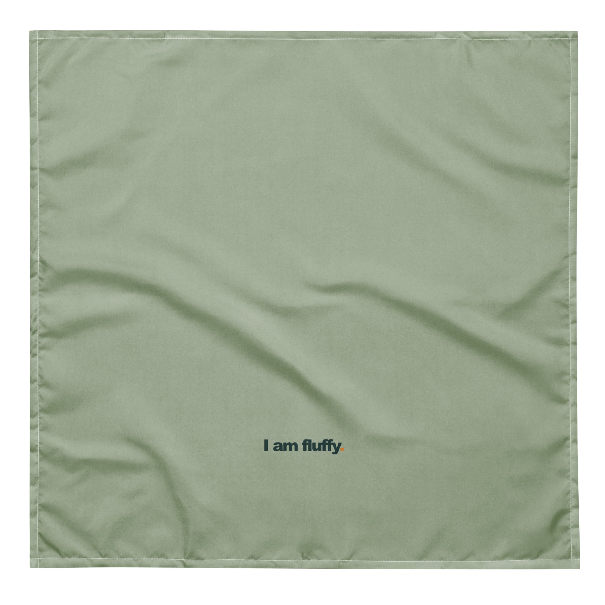 I am fluffy bandana, ensfarvet i salvie