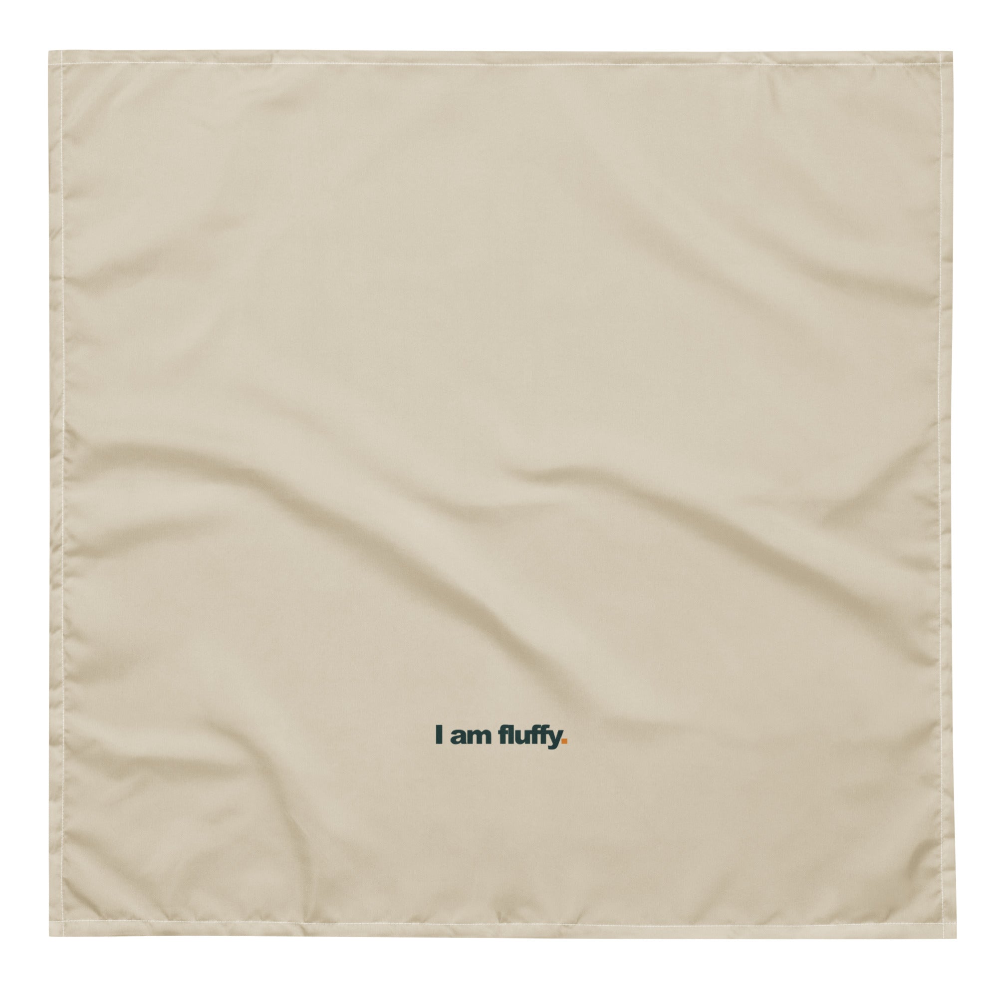 I am fluffy bandana, ensfarvet i sand