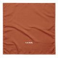 I am fluffy bandana, ensfarvet i terracotta