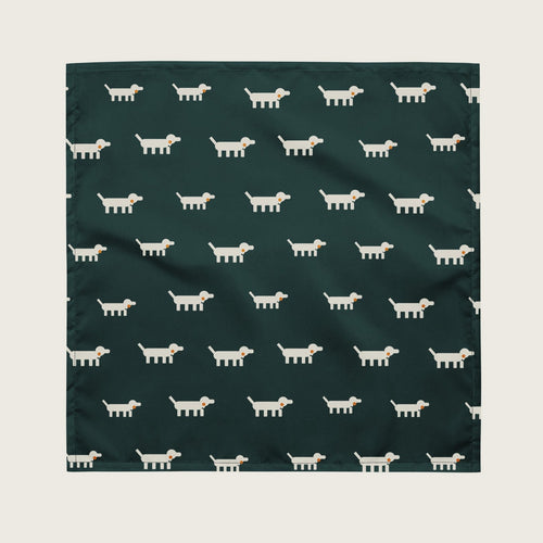 Gravhund Bandana på creme baggrund