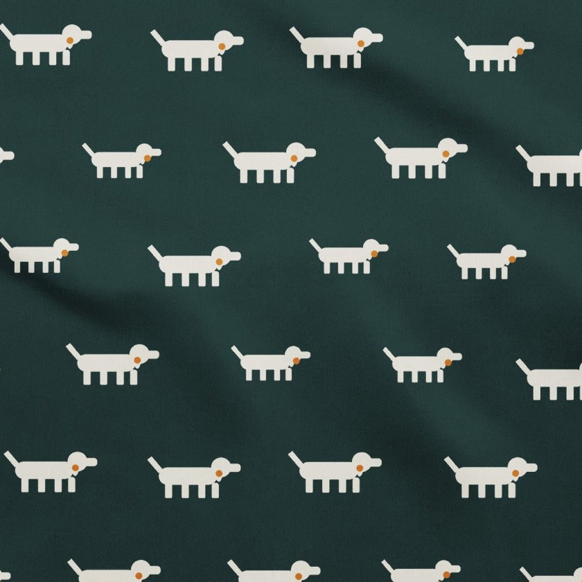 Gravhund Bandana, tæt på mønster og stof