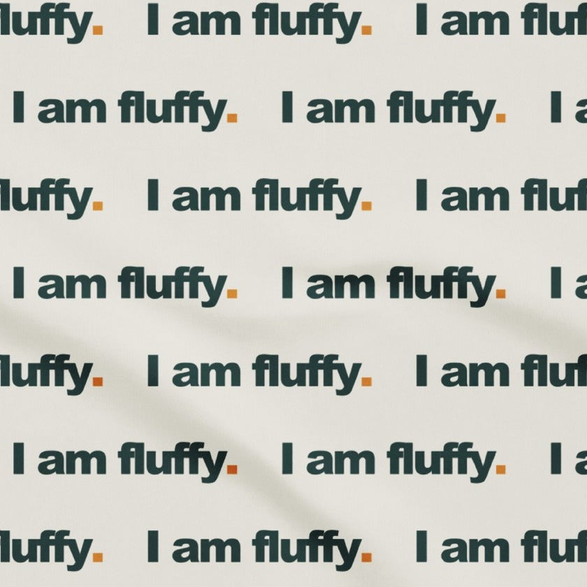 I am fluffy bandana, tæt på mønster og stof
