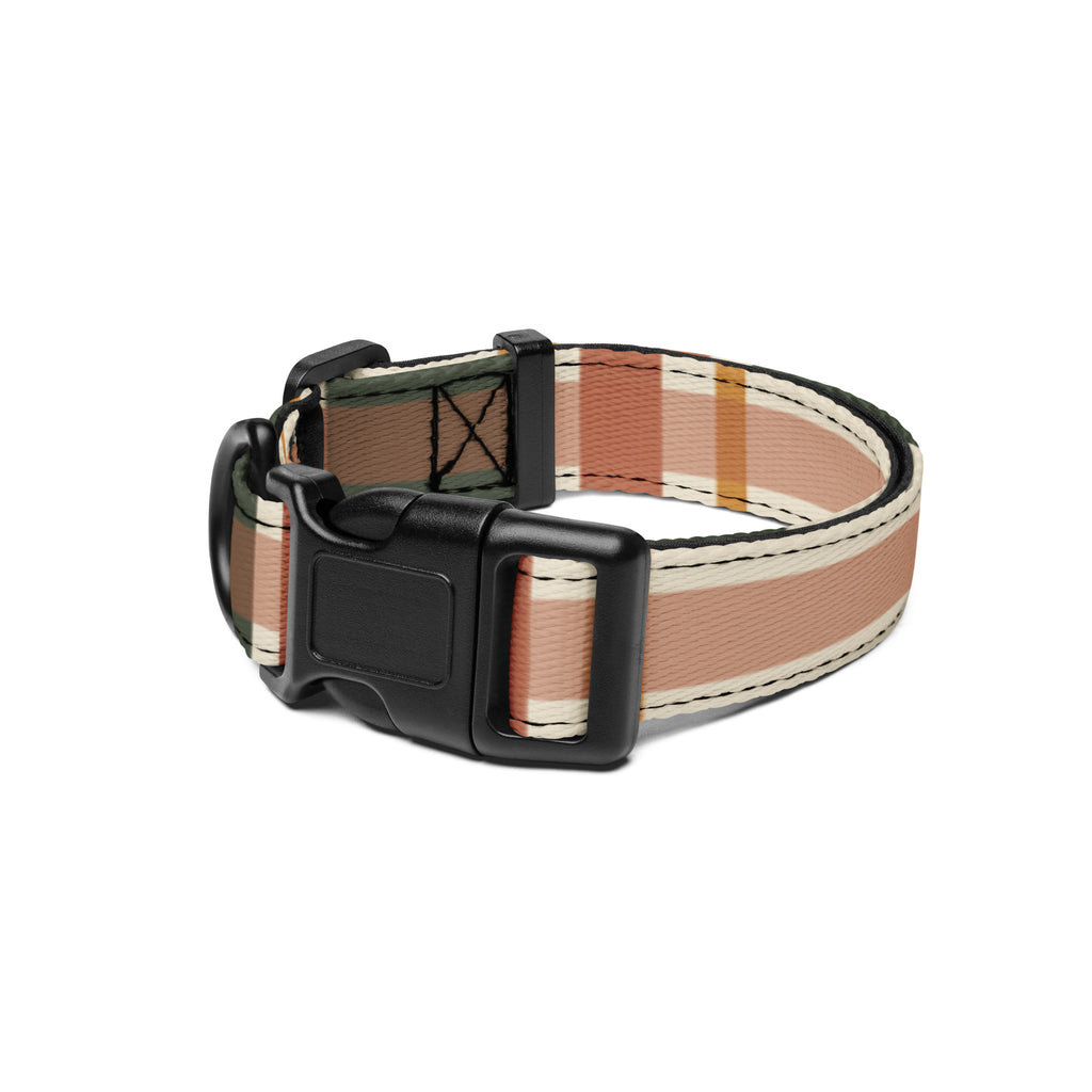 Halsband Karo Herbst mit schwarzer Schnalle, Gr. S