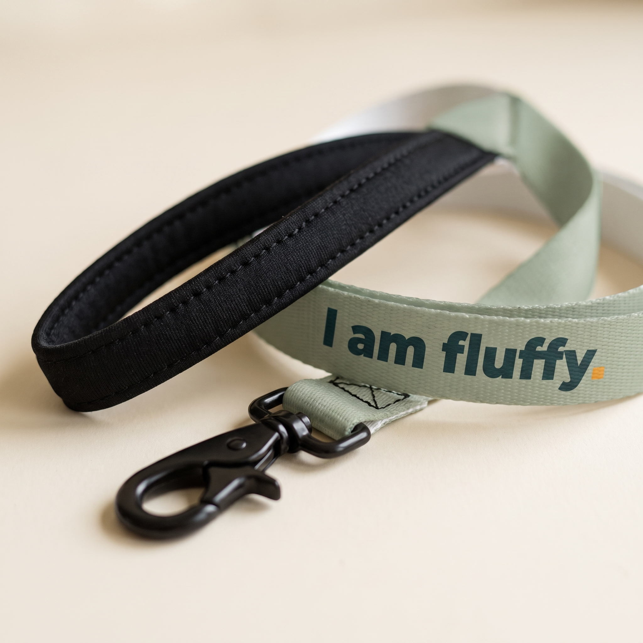I am fluffy snor, tæt på håndtag og karabinkrog